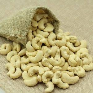 Export grade white cashew kernels W180 W320 India