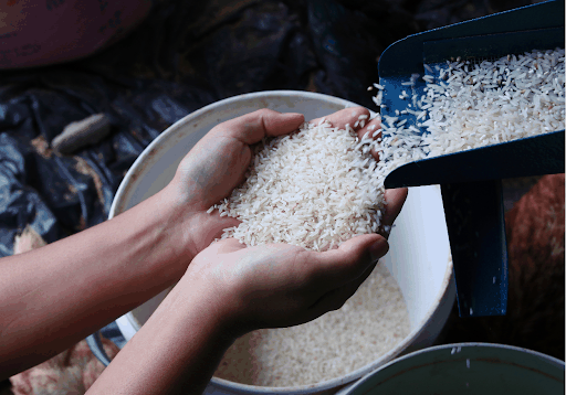 Rice whitening and polishing stage