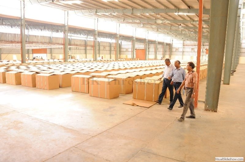 Tobacco curing cooling hall view